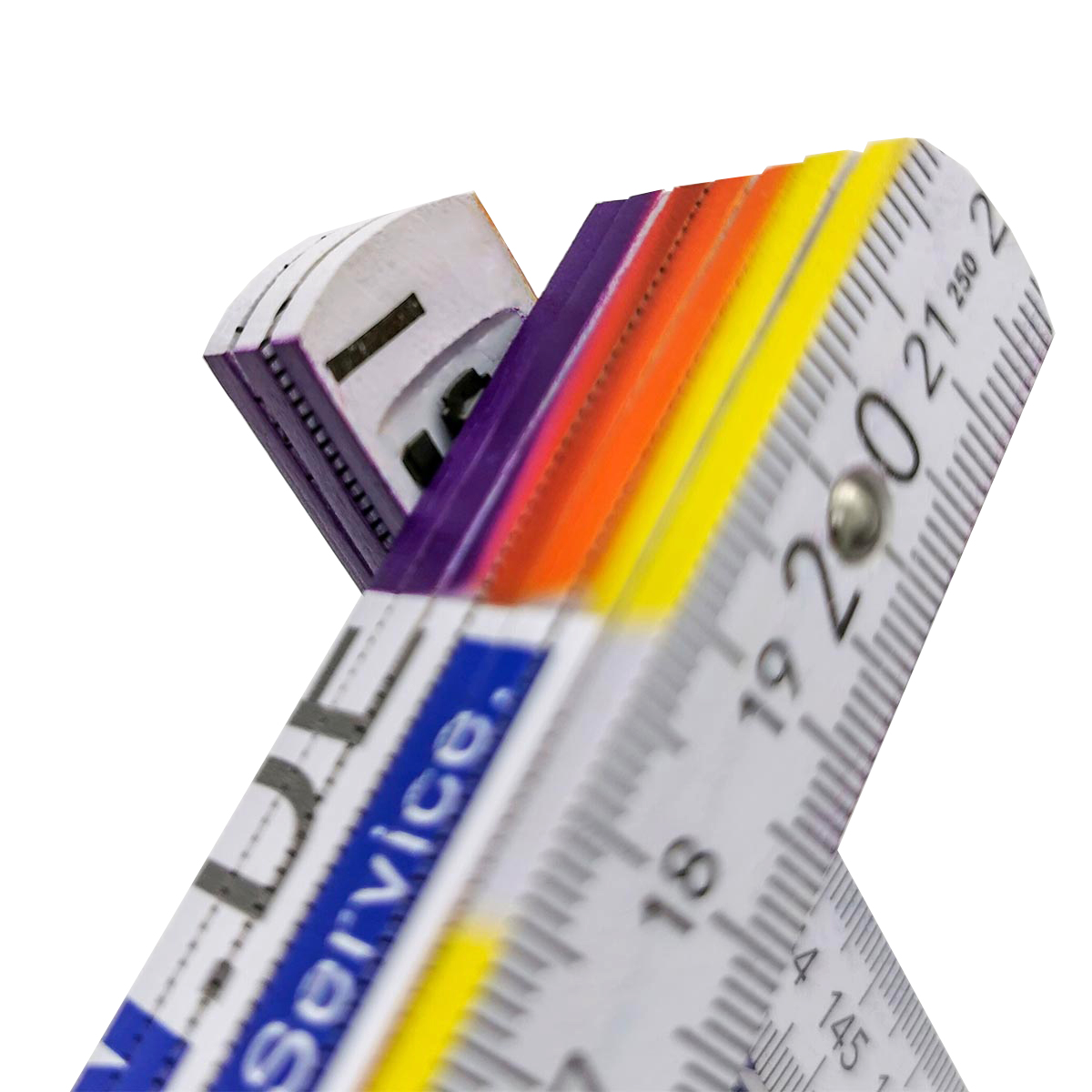ADGA 250 weiß - 2m Zollstock Meterstab Gliedermaßstab mit Druck Fotodruck 4-farbig